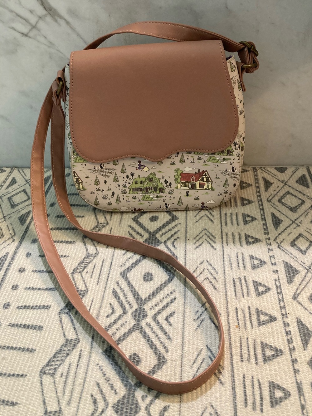 Loungefly Studio Ghibli Kiki's Delivery Service Map Crossbody Bag